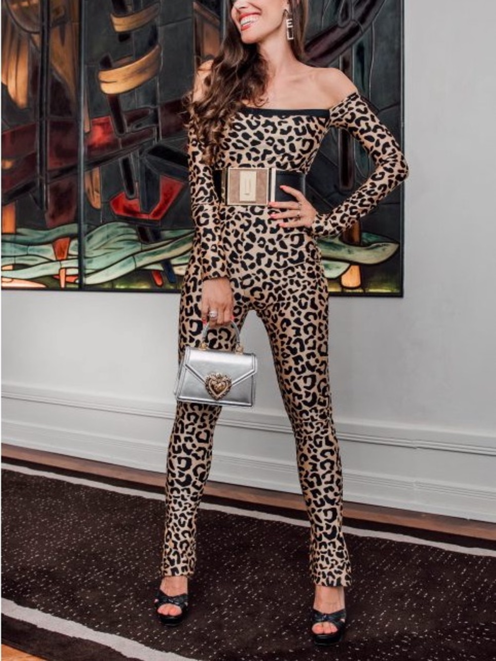 Halpern leopard jumpsuit
